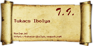 Tukacs Ibolya névjegykártya